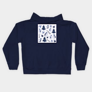 Winter time pattern 5 Kids Hoodie